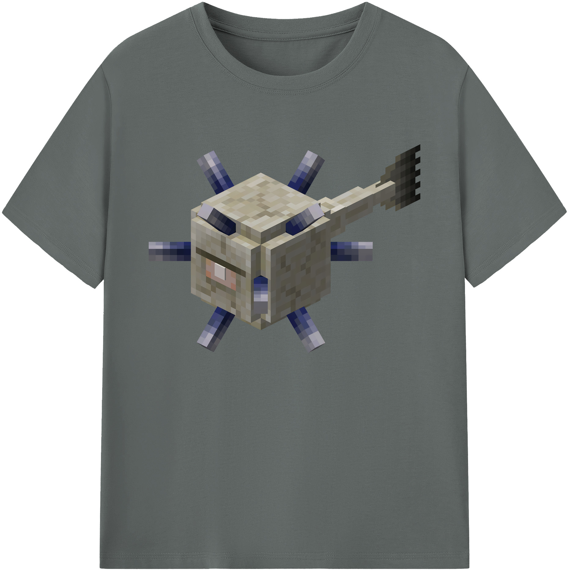 （画像用） マインクラフト ブロックの世界 Minecraft MC Block world 綿100％ メンズ半袖Tシャツ｜肌触りやわらか＆通気性